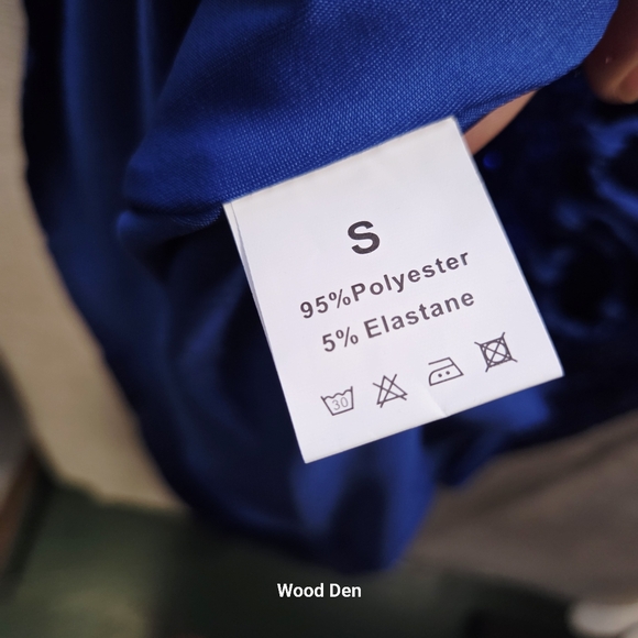 Blue Sequin skater Dress small - Picture 5 of 9